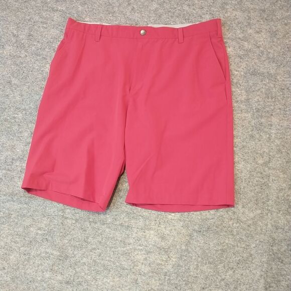 Adidas Mens SZ 38 Stretch Performance Red Golf Shorts Small Stain As Shown. - Picture 1 of 6